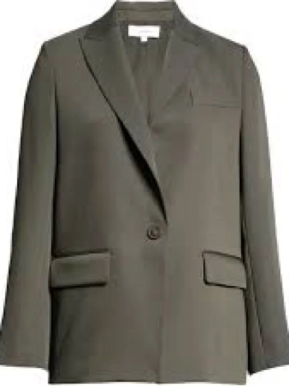 Vince‎ Olive Single-Button Notch Lapel Blazer